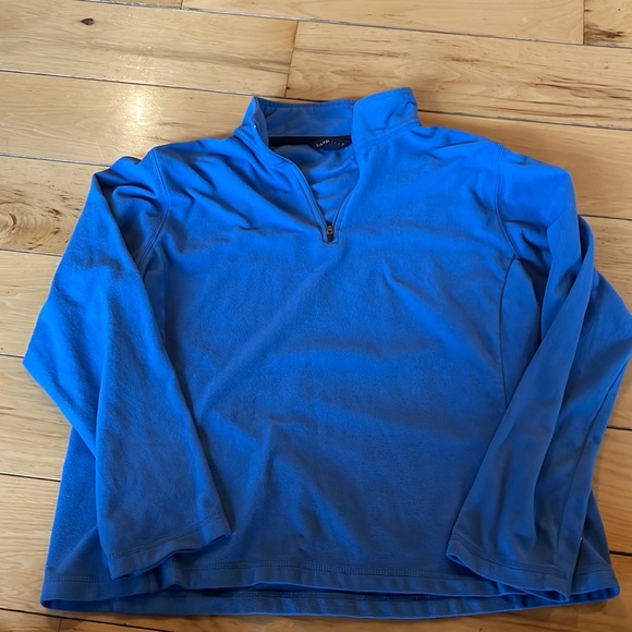 Lands End Junior L 14/16 Blue Microfleece Quarter Zip Pullover Fleece - Picture 1 of 4